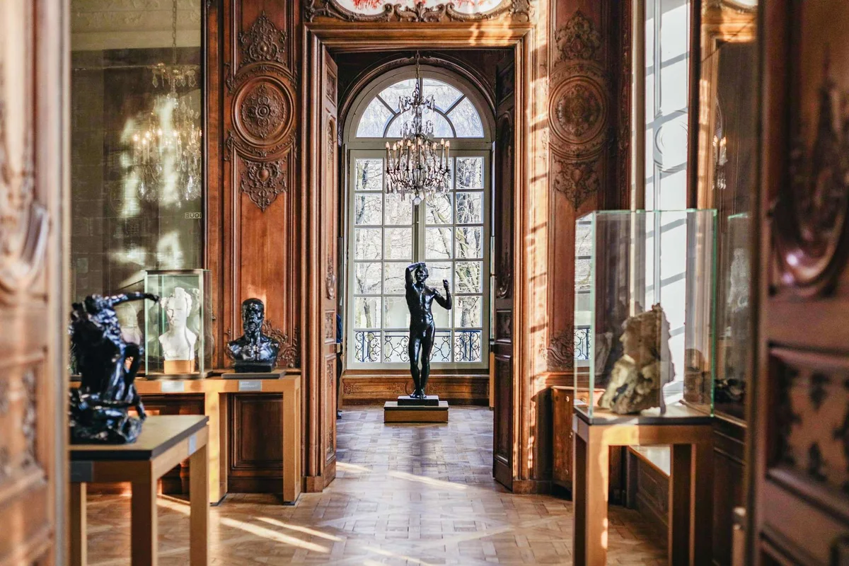 Bronze sculptures in the panelled galleries of the Hôtel Biron at the Musée Rodin, a favourite among museums in Paris